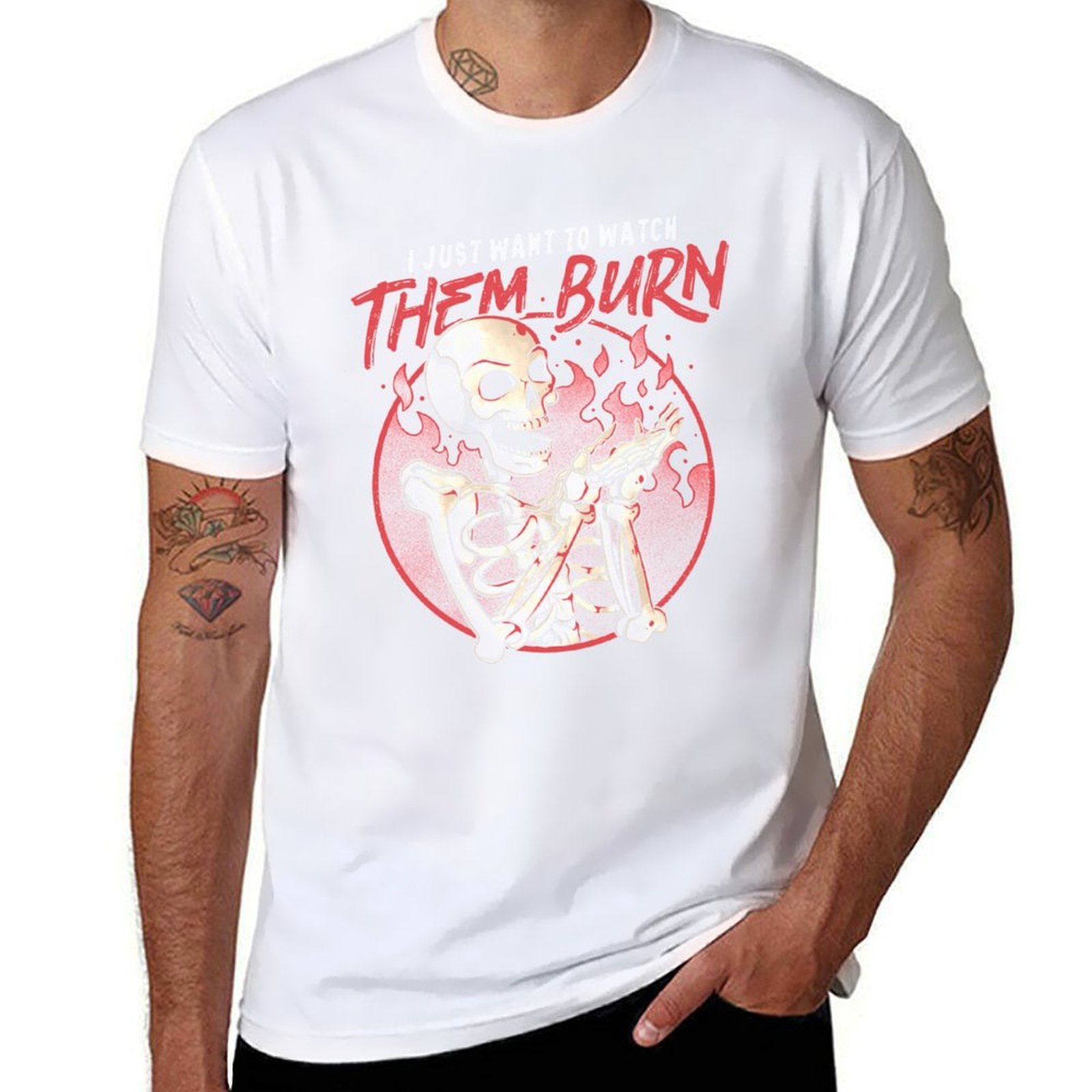 Watch Them Burn Skull Funny Gi - Luxury Watch In China ulasan dan harga