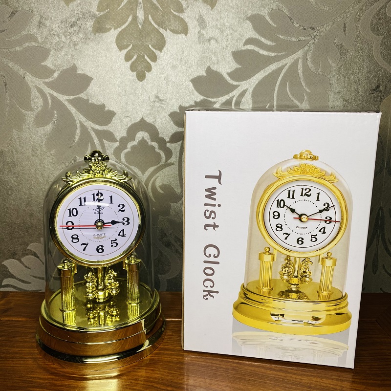 Luxury Gold Table Clock Silent - Table Watch Luxury ulasan dan harga