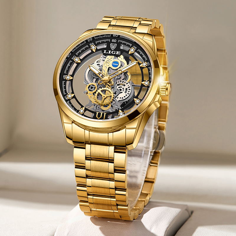 2026 LIGE Men Watch Skeleton A - Luxury Watch Magazine ulasan dan harga