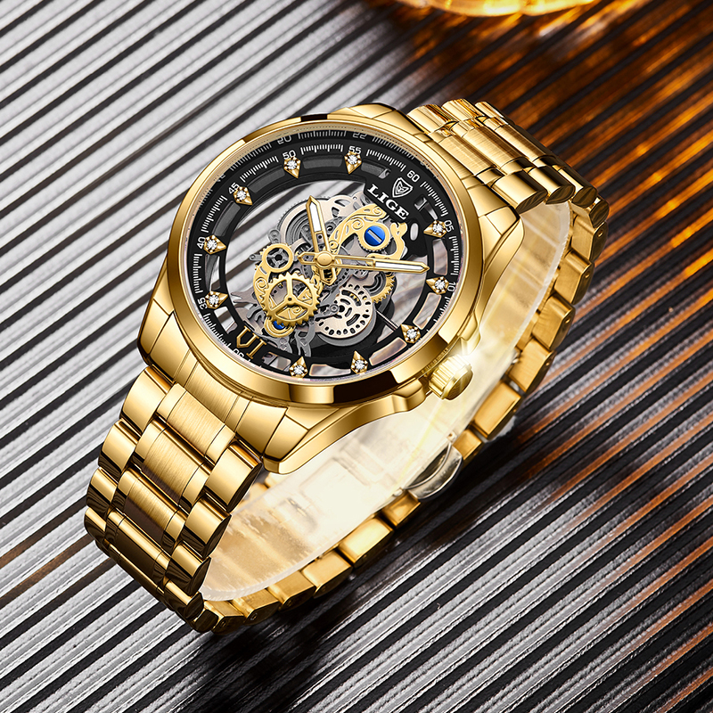 2026 LIGE Men Watch Skeleton A - Luxury Watch Magazine ulasan dan harga
