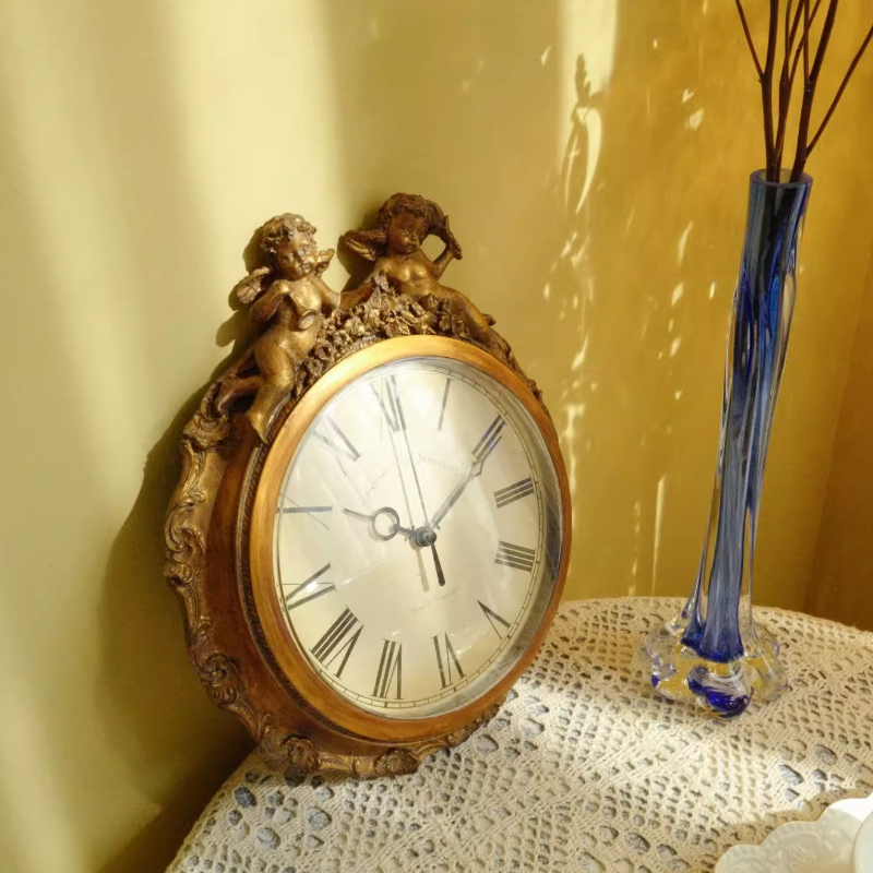 Resin Wall Clock Retro Table C - Table Watch Luxury ulasan dan harga