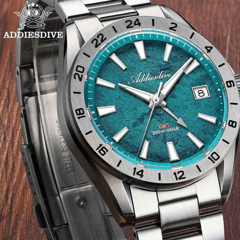 ADDIESDIVE New Quartz Watches  - Gmt Dual Timezone Watch ulasan dan harga