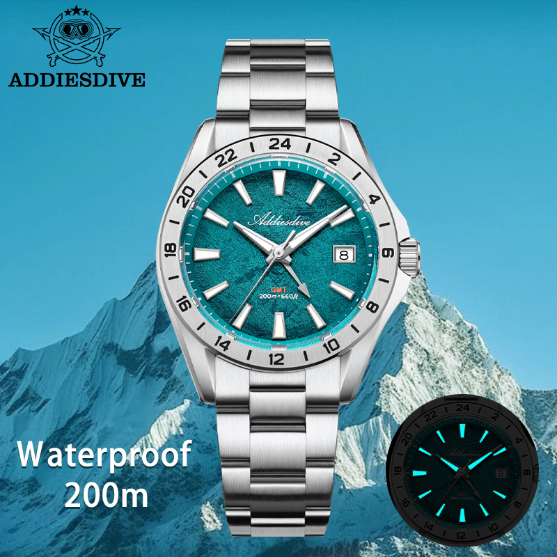 ADDIESDIVE New Quartz Watches  - Gmt Dual Timezone Watch ulasan dan harga