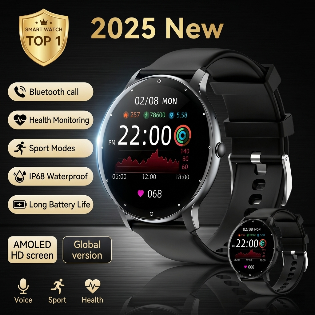 2025 New Smart Watch Heart Rat - Gmt Dual Timezone Watch ulasan dan harga