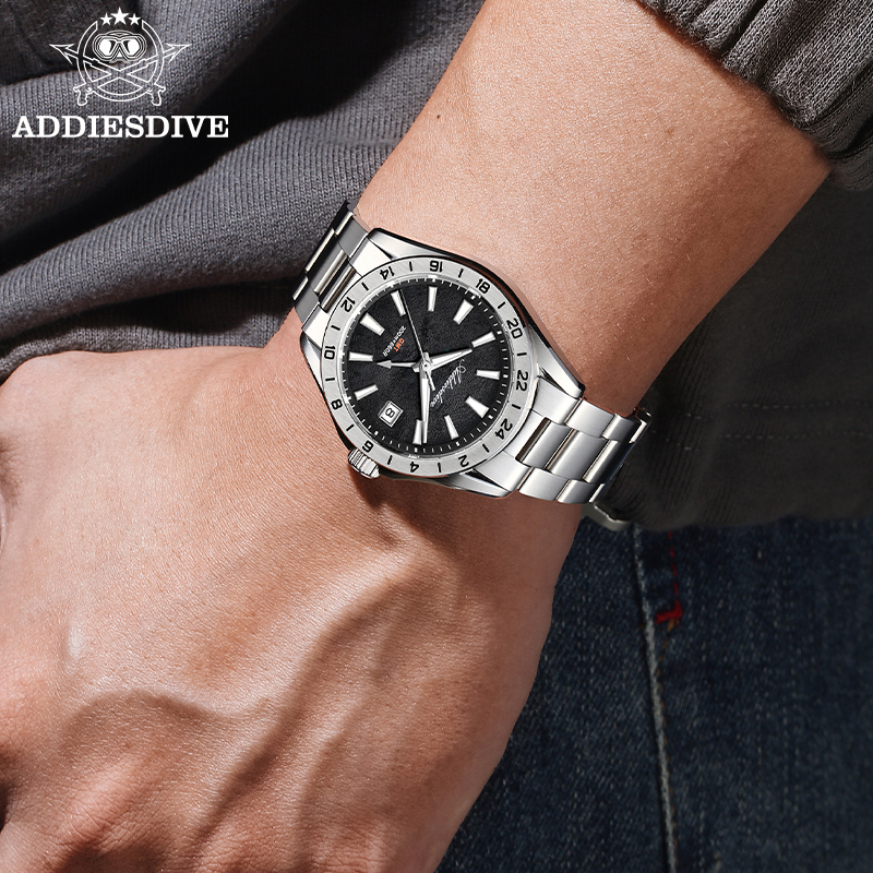 ADDIESDIVE Elegant Business Me - Gmt Dual Timezone Watch ulasan dan harga