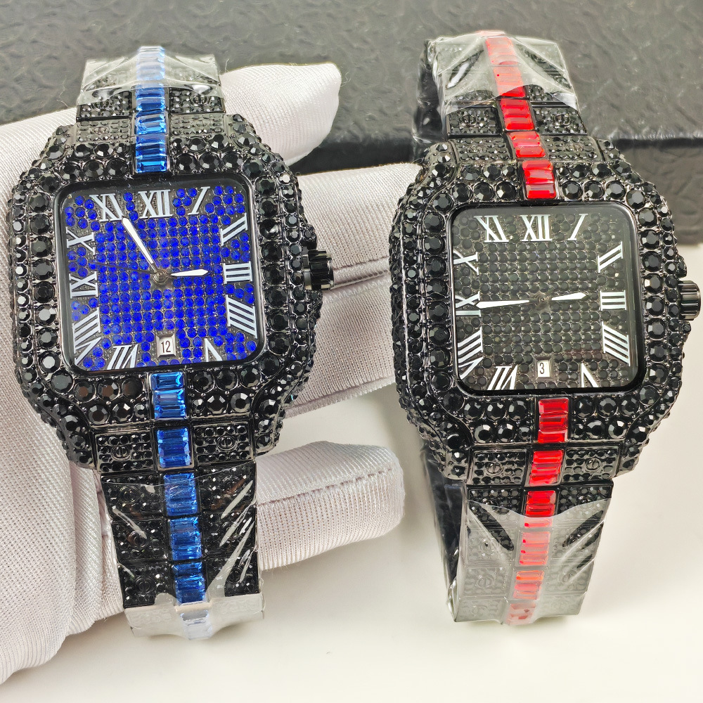 Black High Quality Hip Hop Ice - Luxury Watch All Black ulasan dan harga