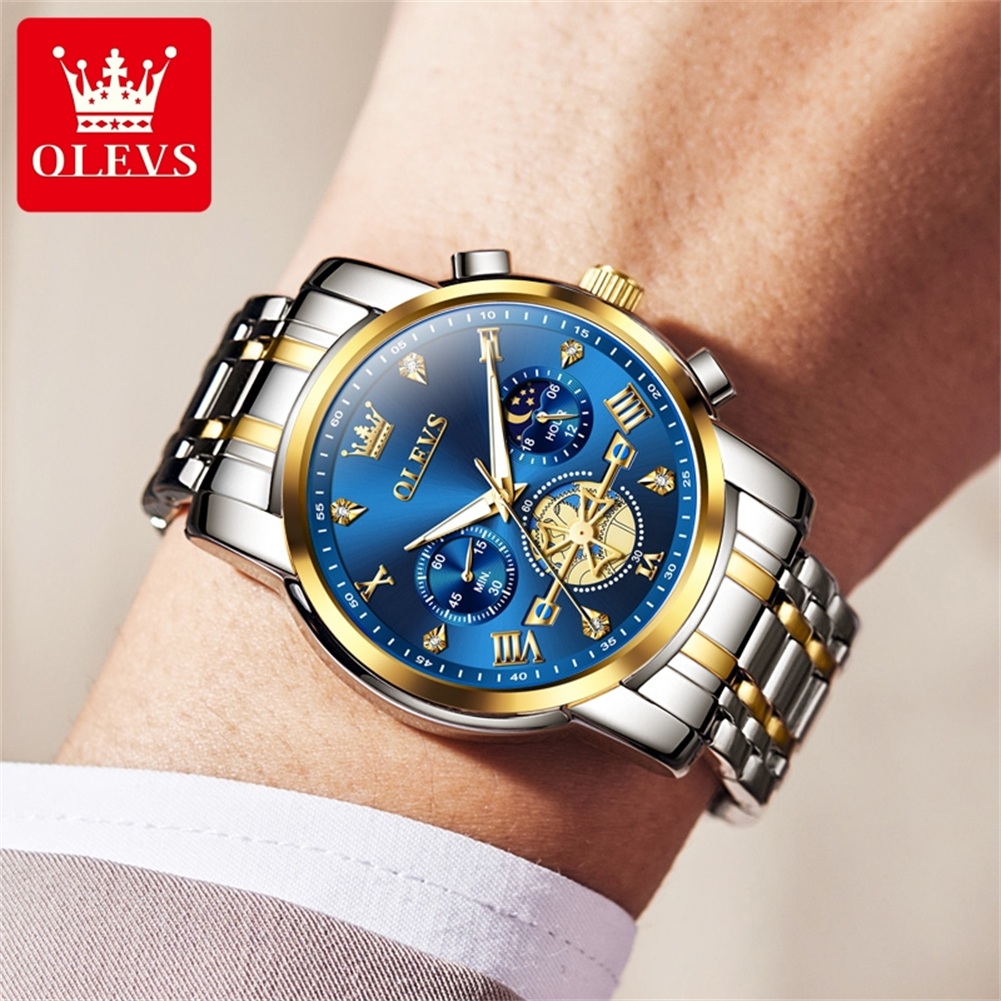 OLEVS 2856 Brand original auth - Luxury Watch Moon Phase ulasan dan harga