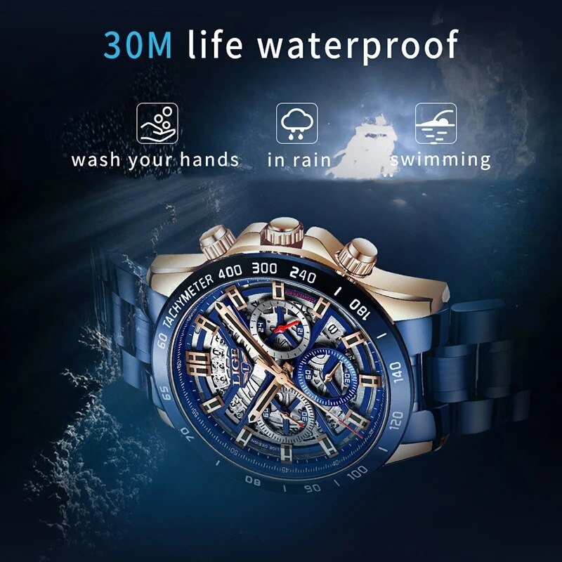 LIGE 2024 New Men Watch Top Br - Luxury Watch Magazine ulasan dan harga