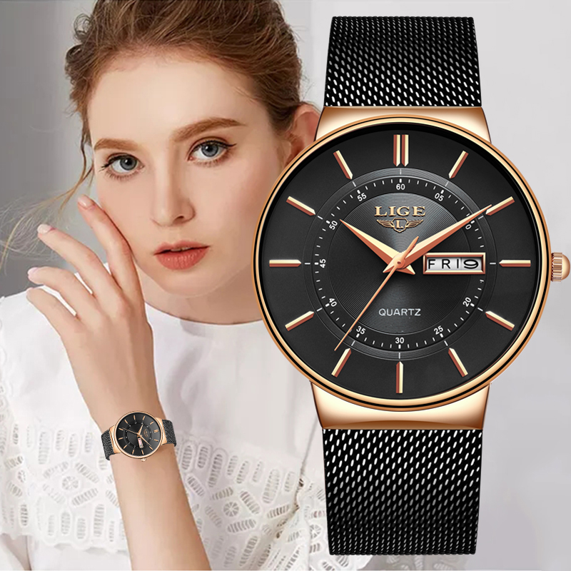 LIGE Women Watches Luxury Bran - Luxury Watch Safe ulasan dan harga