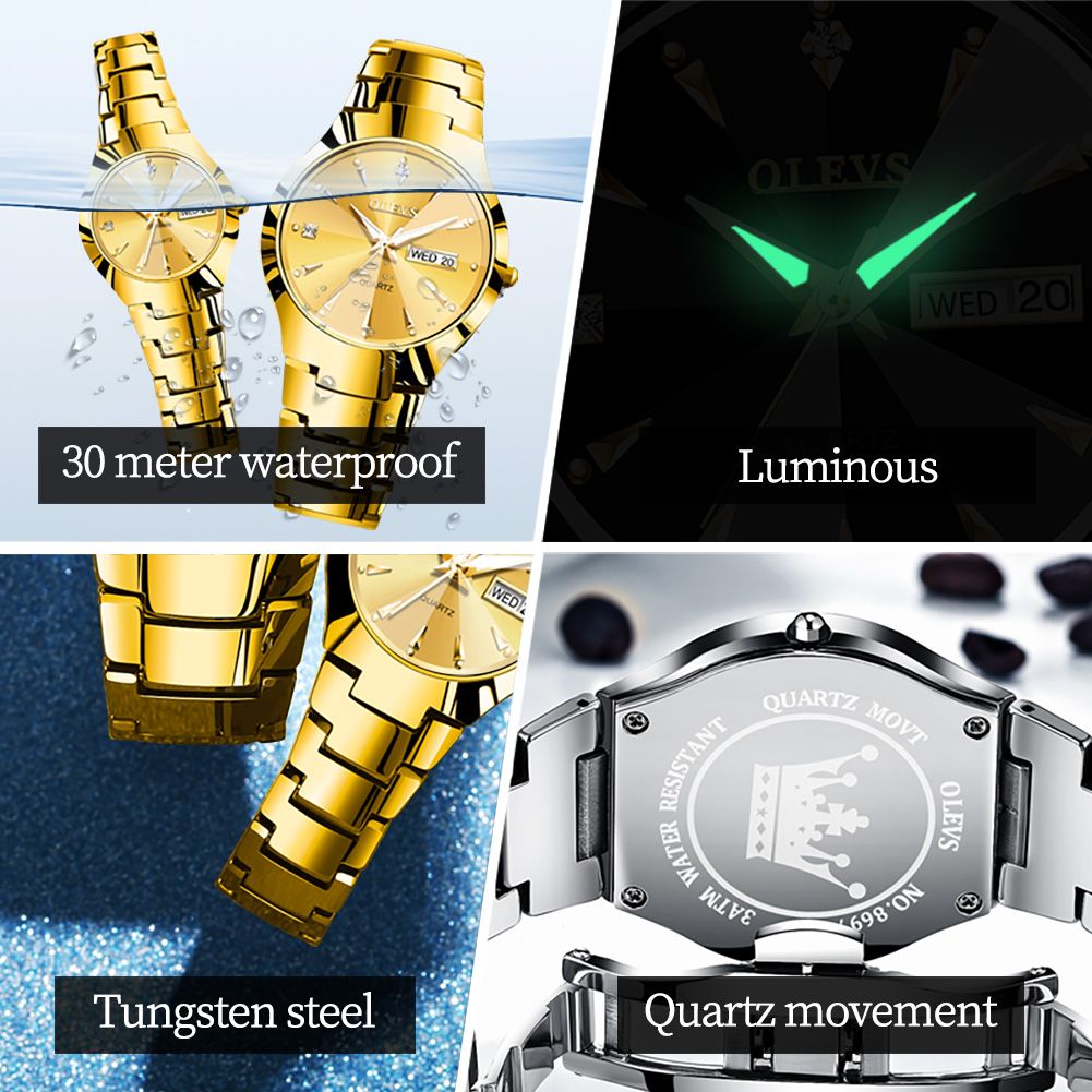 OLEVS TOP Brand Gold Watches f - Luxury Watch Magazine ulasan dan harga