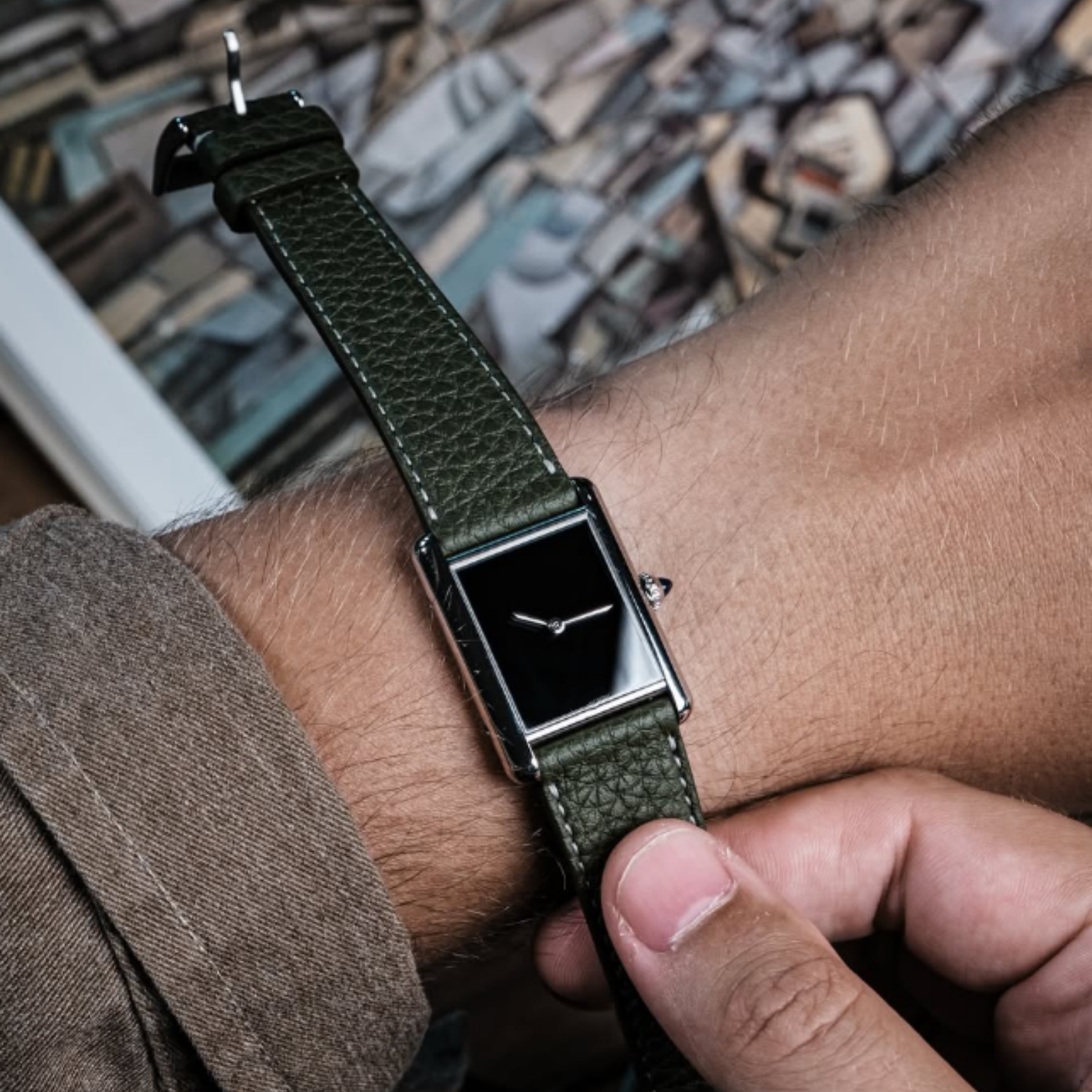 CILOA Black Square Tank Watch  - Luxury Watch All Black ulasan dan harga