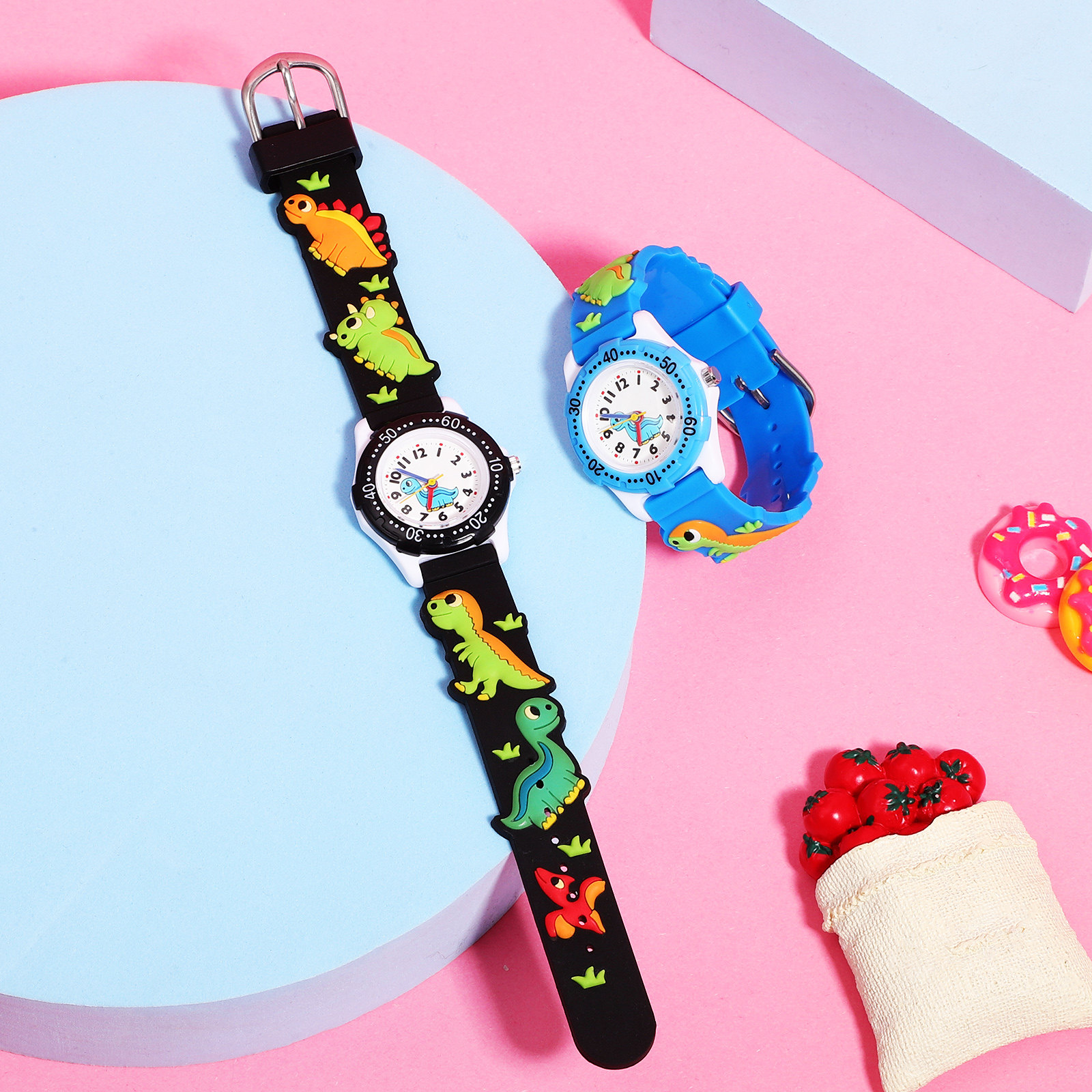 2Pcs Kids Waterproof Watches 3 - Luxury Watch With Arabic Numerals ulasan dan harga