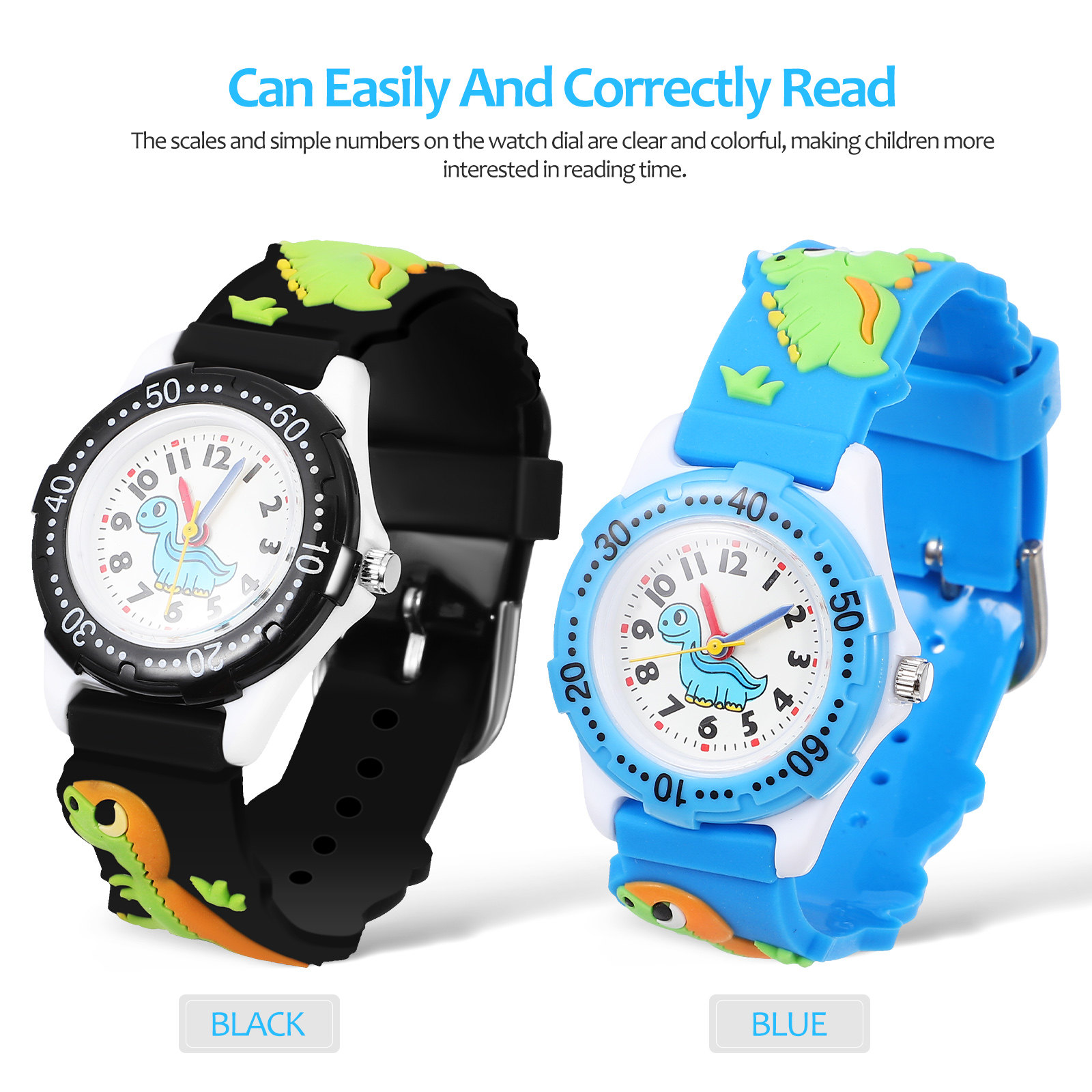 2Pcs Kids Waterproof Watches 3 - Luxury Watch With Arabic Numerals ulasan dan harga