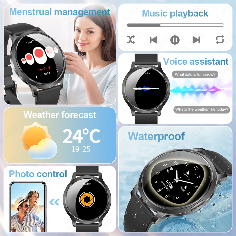 New LIGE Ultra-thin AMOLED HD  - Luxury Watch In The World ulasan dan harga
