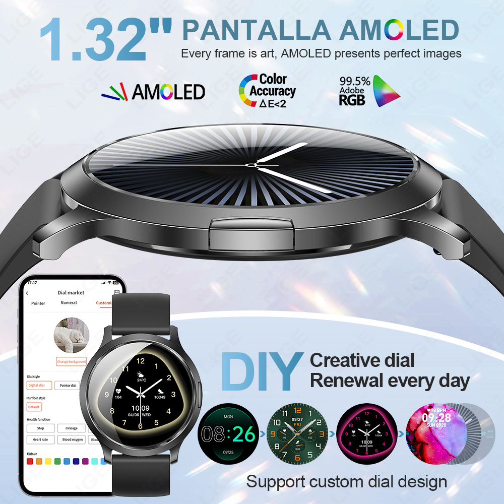 New LIGE Ultra-thin AMOLED HD  - Luxury Watch In The World ulasan dan harga