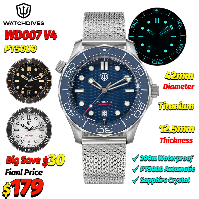 Watchdives WD007 V4 Automatic  - Luxury Watch And Bracelet ulasan dan harga