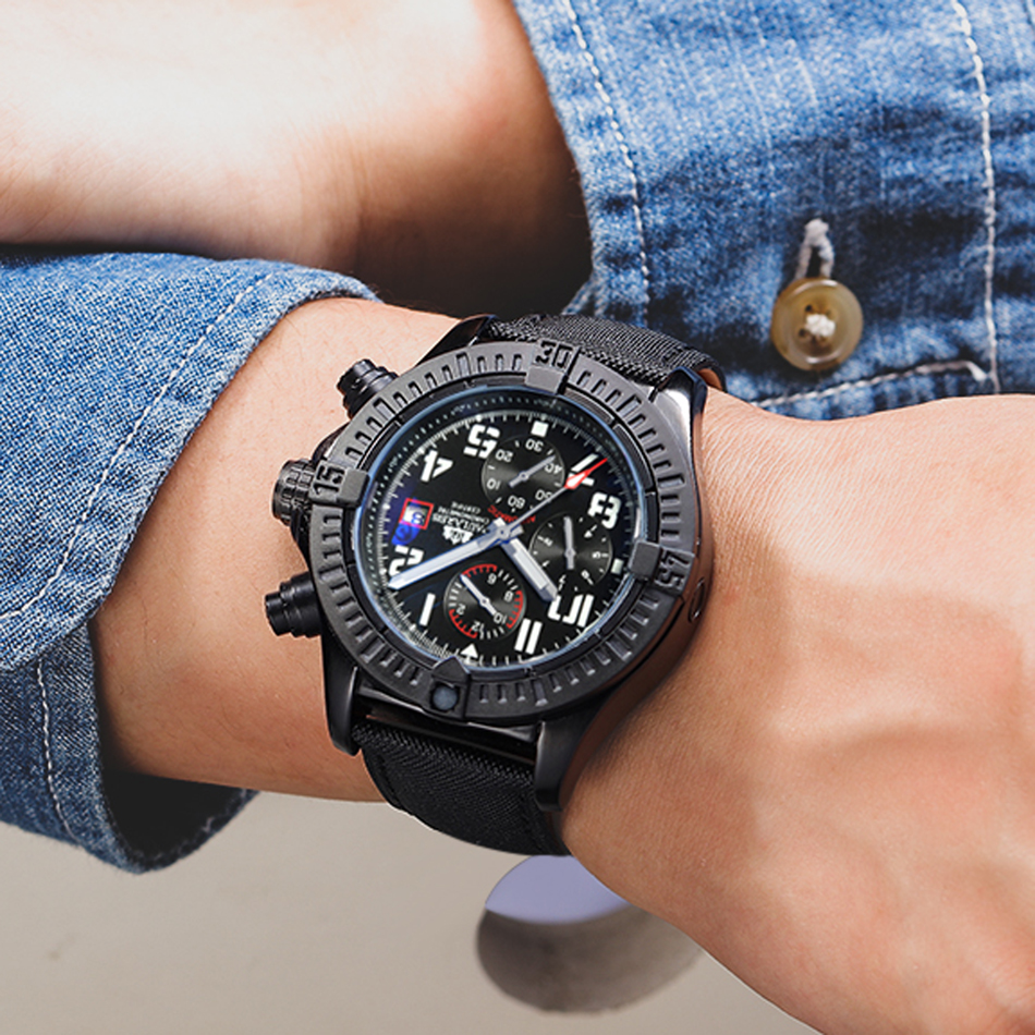 Automatic Mens Watch Self Wind - Luxury Watch All Black ulasan dan harga