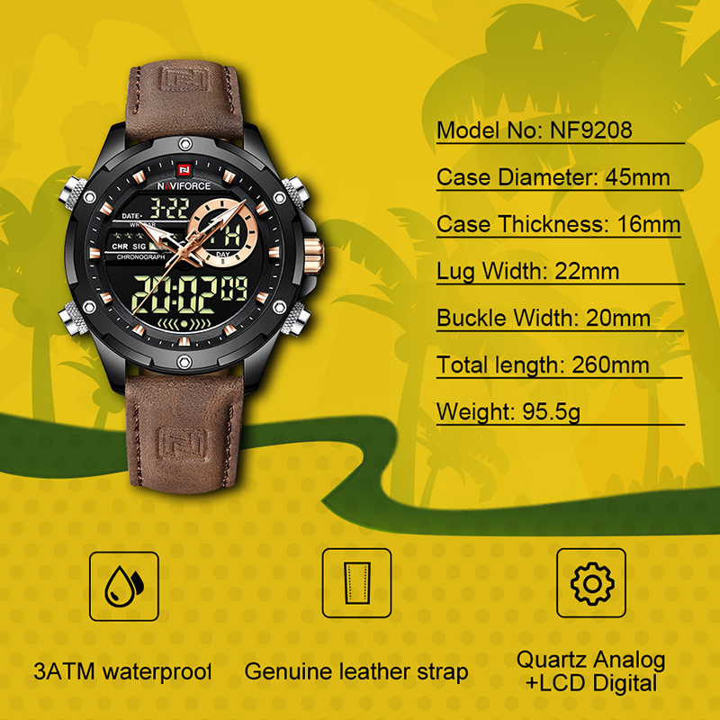 New NAVIFORCE Men Watches Quar - Luxury Watch Magazine ulasan dan harga
