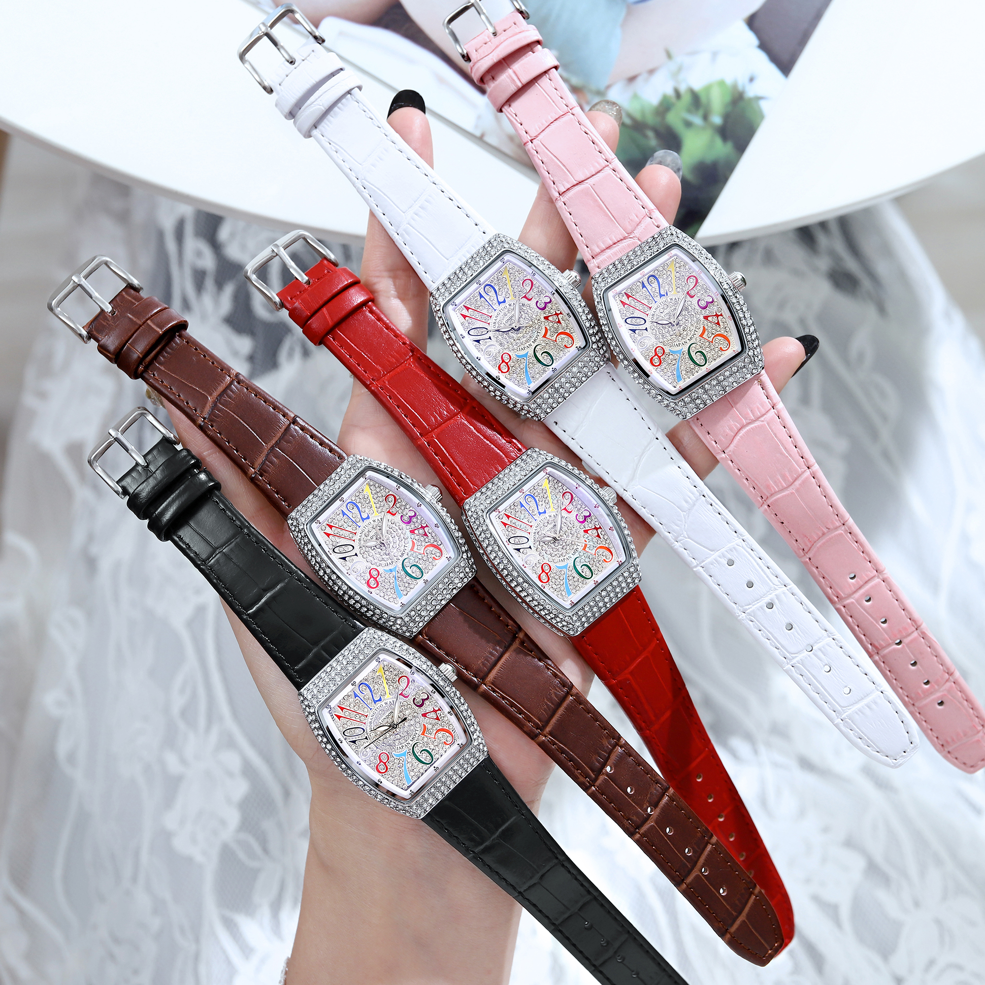 Luxury Tonneau Quartz Ladies W - Luxury Watch With Arabic Numerals ulasan dan harga