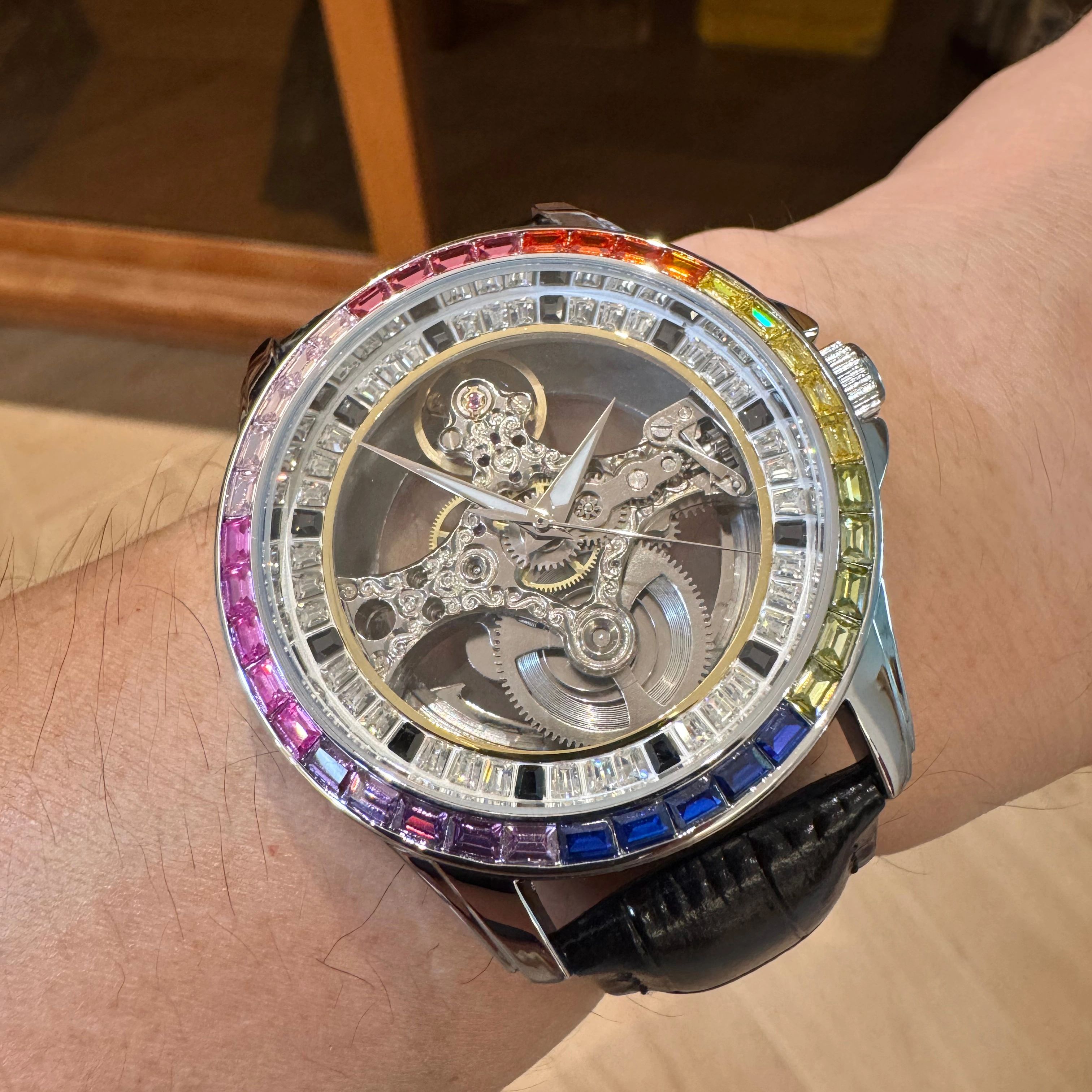AOKULASIC Luxury Skeleton Auto - Luxury Watch All Black ulasan dan harga