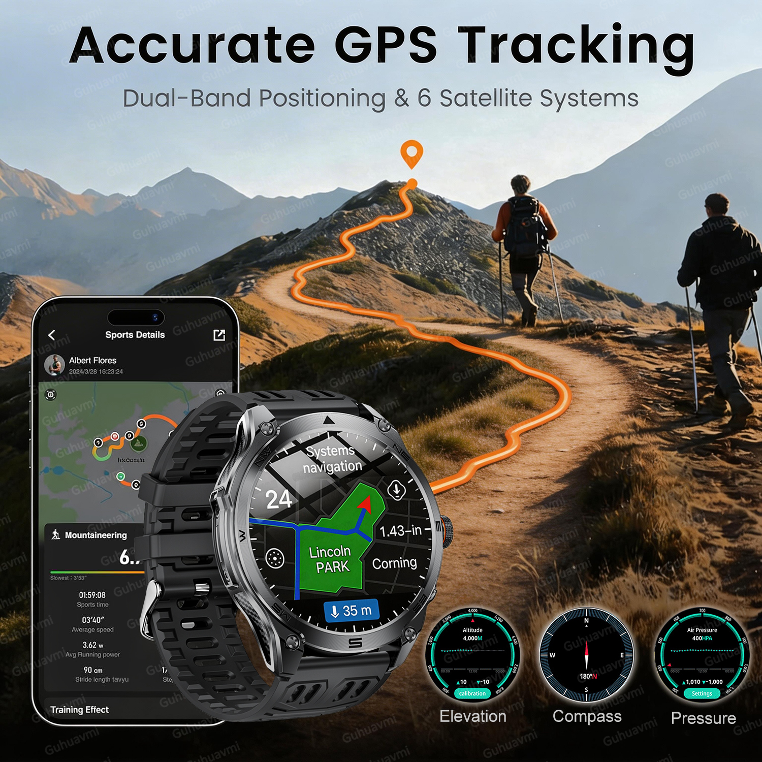 2026New Military GPS Smart Wat - Gmt Dual Timezone Watch ulasan dan harga