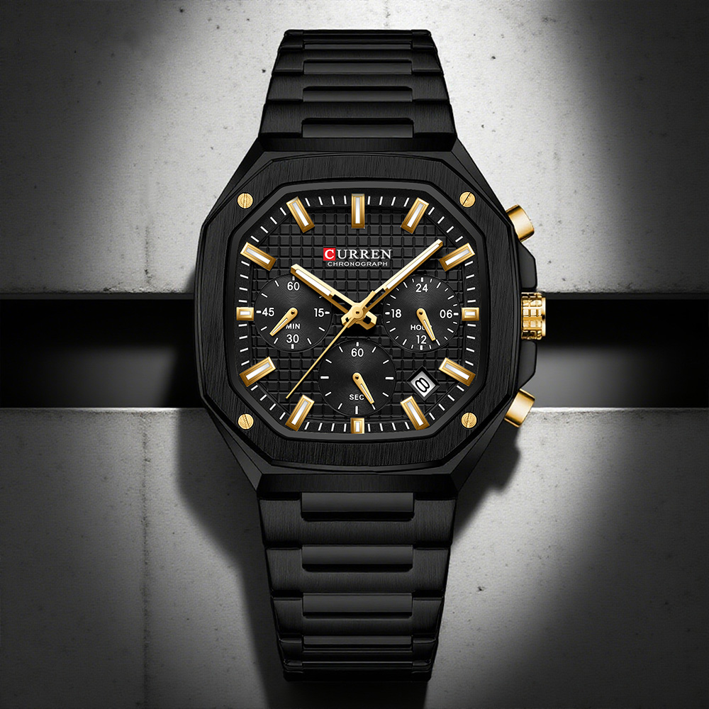 CURREN Luxury Square Chrono Wa - Luxury Watch And Bracelet ulasan dan harga