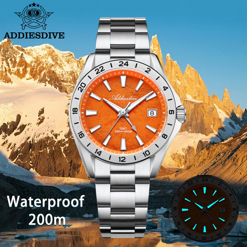 ADDIESDIVE Men's GMT Quartz Wa - Gmt Dual Timezone Watch ulasan dan harga