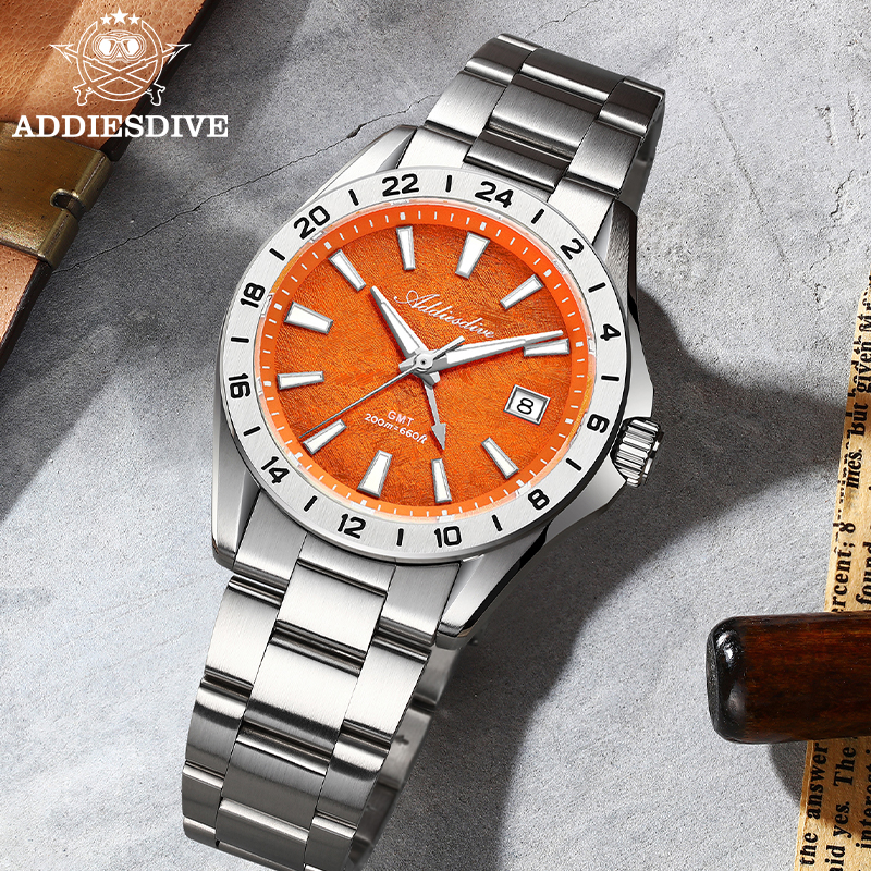 ADDIESDIVE Men's GMT Quartz Wa - Gmt Dual Timezone Watch ulasan dan harga