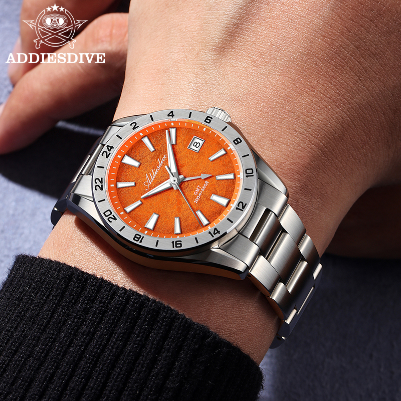 ADDIESDIVE Men's GMT Quartz Wa - Gmt Dual Timezone Watch ulasan dan harga