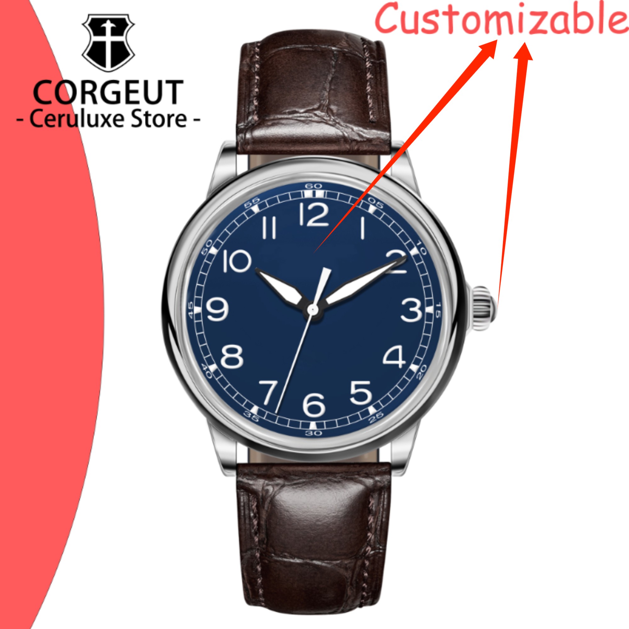 CUSTOM Logo 41mm MIYOTA8215 Au - Luxury Watch Safe ulasan dan harga