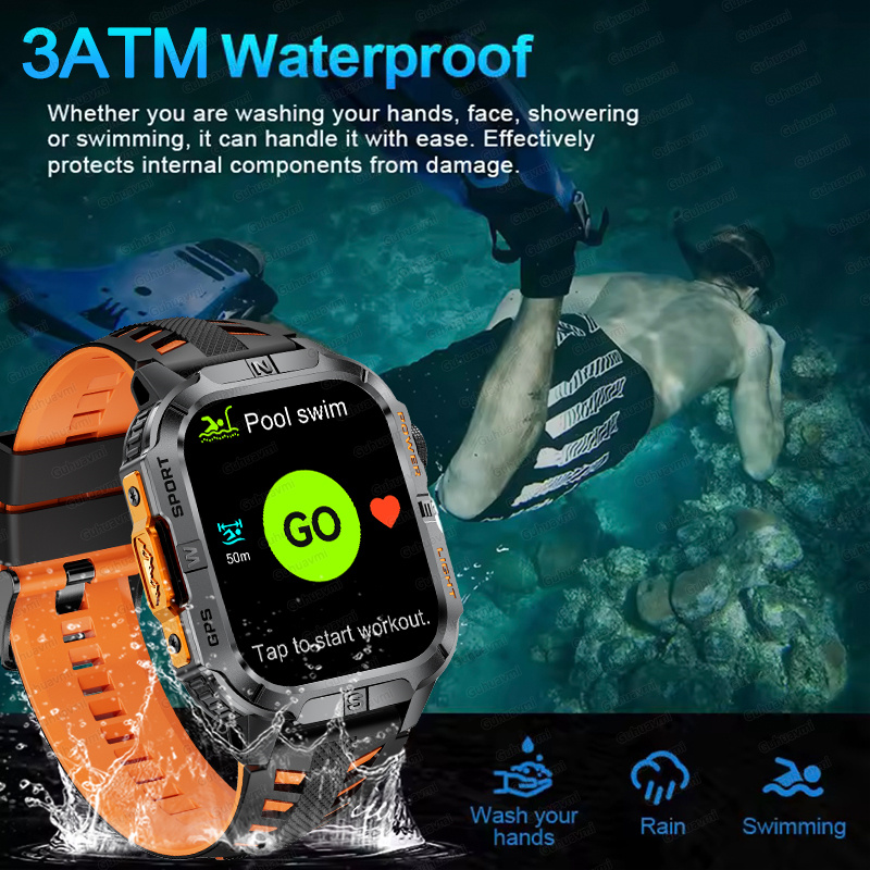 2026 New Men Military GPS Smar - Gmt Dual Timezone Watch ulasan dan harga