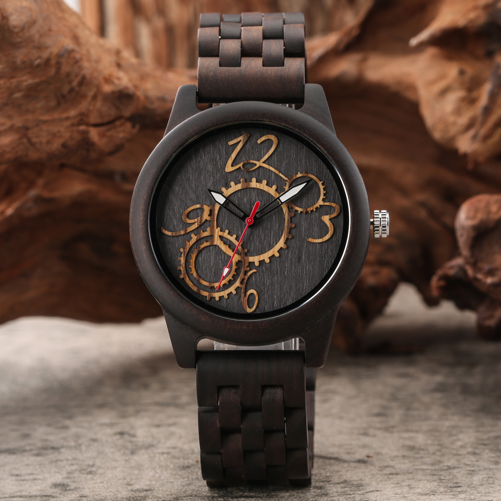 Luxury Vintage Wooden Men Watc - Luxury Watch With Arabic Numerals ulasan dan harga