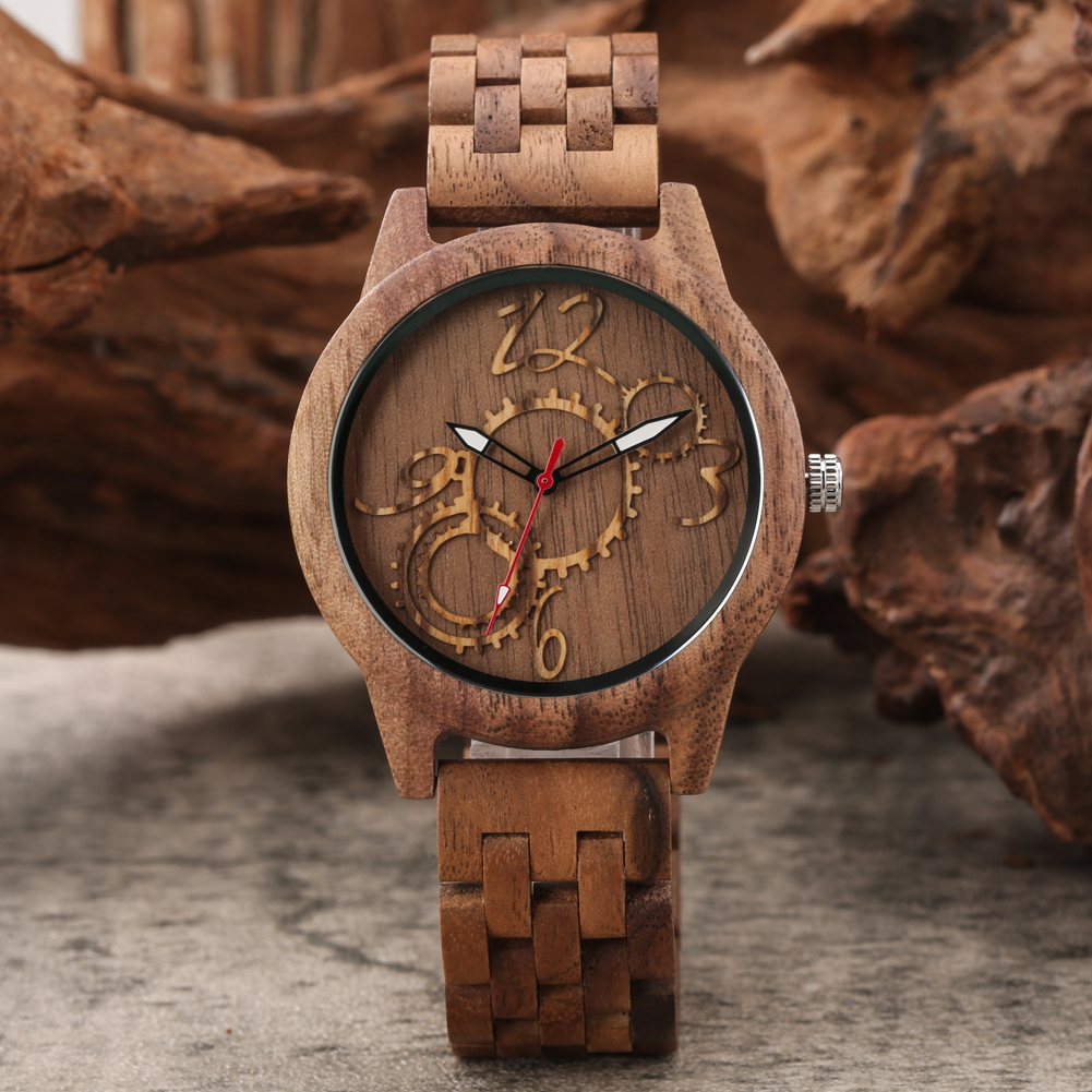 Luxury Vintage Wooden Men Watc - Luxury Watch With Arabic Numerals ulasan dan harga