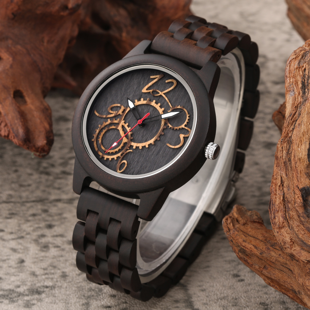 Luxury Vintage Wooden Men Watc - Luxury Watch With Arabic Numerals ulasan dan harga