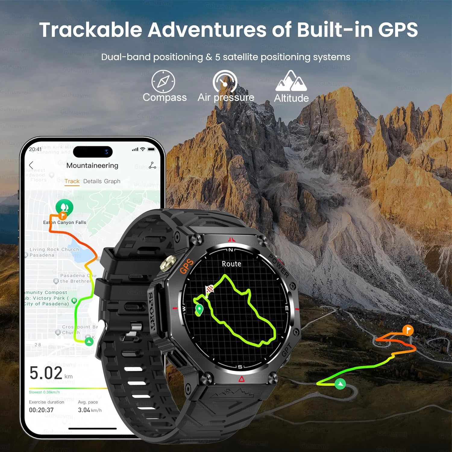 2026 New GPS Smart Watch Built - Gmt Dual Timezone Watch ulasan dan harga