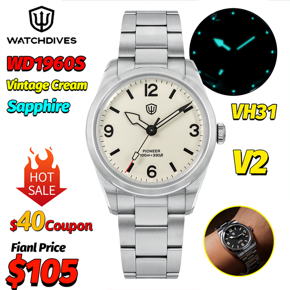 Watchdives WD1960S V2 Vintage  - Luxury Watch All Black ulasan dan harga