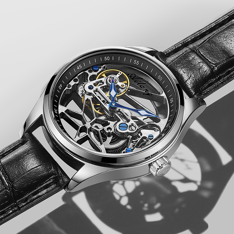 AILANG NEW Skeleton Automatic  - Luxury Watch All Black ulasan dan harga